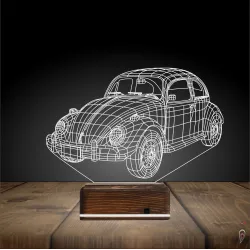 Vovos Klasik Araba 3D Lamba - Masa Gece Lambası