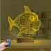 Balık Çocuk Odası 3D Lamba - Masa Gece Lambası