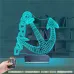 Denizci Çapa Kaptan 3D Lamba - Masa Gece Lambası