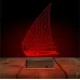 Yelkenli Gemi Kaptan 3D Lamba - Masa Gece Lambası