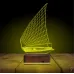 Yelkenli Gemi Kaptan 3D Lamba - Masa Gece Lambası