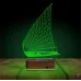 Yelkenli Gemi Kaptan 3D Lamba - Masa Gece Lambası