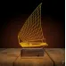 Yelkenli Gemi Kaptan 3D Lamba - Masa Gece Lambası