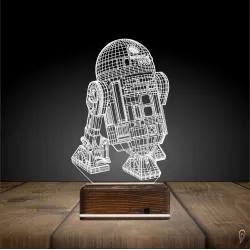 Robot SW Çocuk Odası 3D Lamba - Masa Gece Lambası