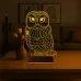 Baykuş Tasarım 3D Lamba - Masa Gece Lambası