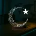 Ay Yıldız Türk Bayrağı 3D Lamba - Masa Gece Lambası