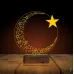 Ay Yıldız Türk Bayrağı 3D Lamba - Masa Gece Lambası