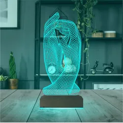 Elele Sevgiliye Hediye 3D Lamba - Masa Gece Lambası