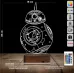 Sw Robot BB8 3D Lamba - Masa Gece Lambası