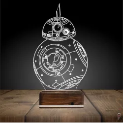 Sw Robot BB8 3D Lamba - Masa Gece Lambası