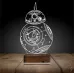 Sw Robot BB8 3D Lamba - Masa Gece Lambası