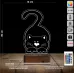 Kedi Kedicik Çocuk Odası 3D Lamba - Masa Gece Lambası