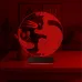 Kedi Ying Yang Denge 3D Lamba - Masa Gece Lambası