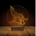Kurt Tasarım 3D Lamba - Masa Gece Lambası