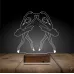 Bale Balerin 3D Lamba - Masa Gece Lambası