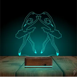 Bale Balerin 3D Lamba - Masa Gece Lambası