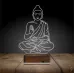Yoga Buda 3D Lamba - Masa Gece Lambası