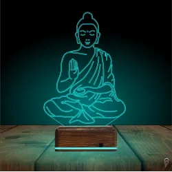 Yoga Buda 3D Lamba - Masa Gece Lambası