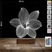 Orkide Çiçek 3D Lamba - Masa Gece Lambası