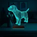 Köpek Tasarım 3D Lamba - Masa Gece Lambası