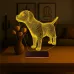 Köpek Tasarım 3D Lamba - Masa Gece Lambası