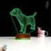 Köpek Tasarım 3D Lamba - Masa Gece Lambası