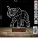 Fil Polygonal 3D Lamba - Masa Gece Lambası