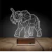 Fil Polygonal 3D Lamba - Masa Gece Lambası