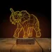 Fil Polygonal 3D Lamba - Masa Gece Lambası