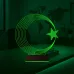 Ay Yıldız Türk Bayrağı 3D Lamba - Masa Gece Lambası