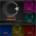 Ay Yıldız Türk Bayrağı 3D Lamba - Masa Gece Lambası