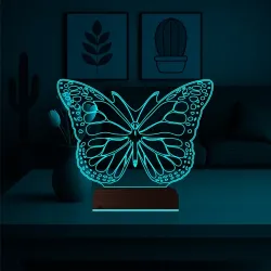 Kelebek 3D Lamba - Masa Gece Lambası