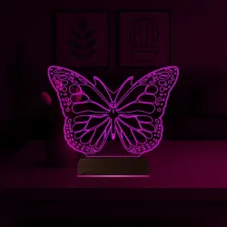 Kelebek 3D Lamba - Masa Gece Lambası
