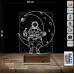 Astronot Ay Gezegen 3D Lamba - Masa Gece Lambası