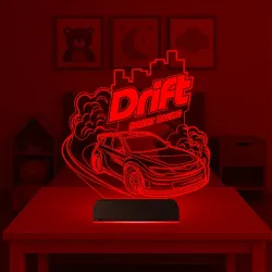 Drift Yarış Arabası 3D Lamba - Masa Gece Lambası