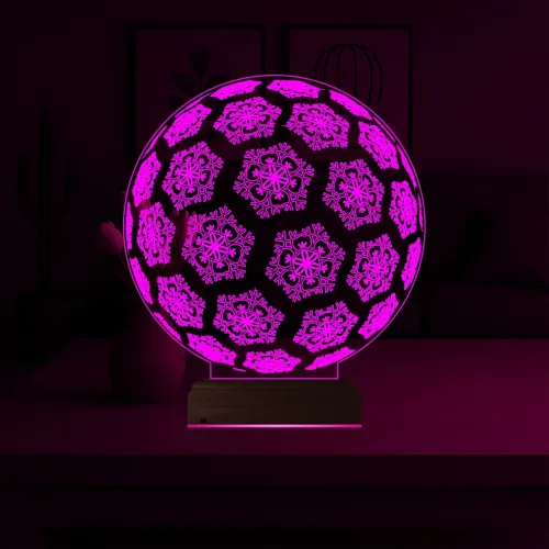 Kar Tanesi 3D Lamba - Masa Gece Lambası