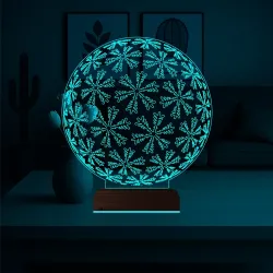 Kar Tanesi 3D Lamba - Masa Gece Lambası