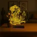 Deniz Kızı Mermaid Çapa 3D Lamba - Masa Gece Lambası