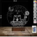 Kedi Kalp Çocuk Odası 3D Lamba - Masa Gece Lambası