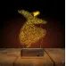 Semazen Mevlana Tasarım 3D Lamba - Masa Gece Lambası