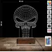 Kuru Kafa Punisher 3D Lamba - Masa Gece Lambası