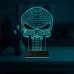 Kuru Kafa Punisher 3D Lamba - Masa Gece Lambası