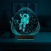 Astronot Uzay 3D Lamba - Masa Gece Lambası