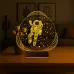 Astronot Uzay 3D Lamba - Masa Gece Lambası