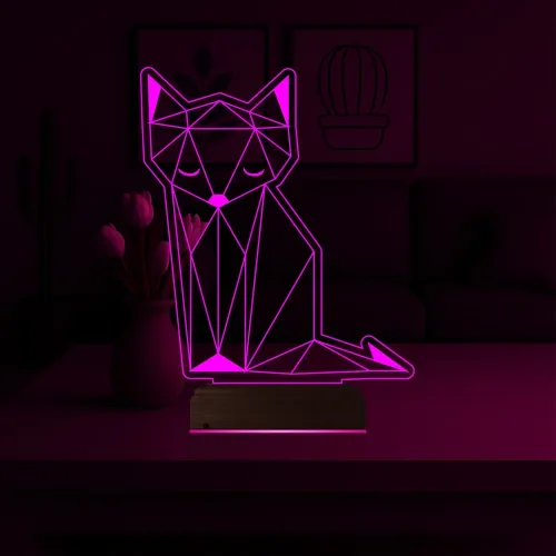 Kurnaz Tilki 3D Lamba - Masa Gece Lambası