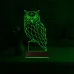 Baykuş Polygonal 3D Lamba - Masa Gece Lambası