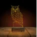 Baykuş Polygonal 3D Lamba - Masa Gece Lambası