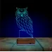 Baykuş Polygonal 3D Lamba - Masa Gece Lambası