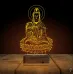 Yoga Buda Lotus 3D Lamba - Masa Gece Lambası