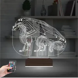 Ejderha 3D Lamba - Masa Gece Lambası